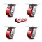 Service Caster 4 Inch Heavy Duty Red Poly on Cast Iron Caster Set with Roller Bearings, 4PK SCC-35S420-PUR-RS-4 - alternate 5